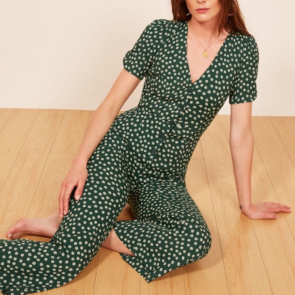 Reformation // France Jumpsuit in Basil